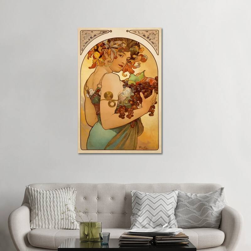iCanvas "Fruit" by Alphonse Mucha Canvas Print - 48x32x1.5