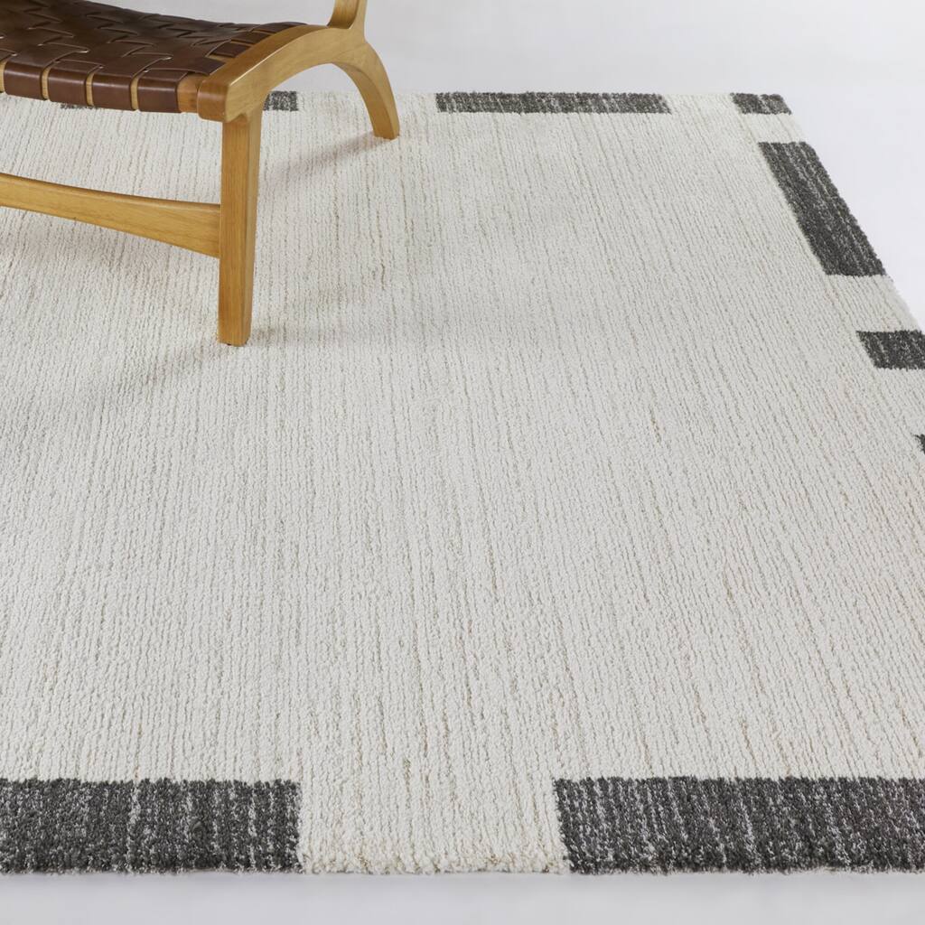 Hahn Modern Bordered Area Rug