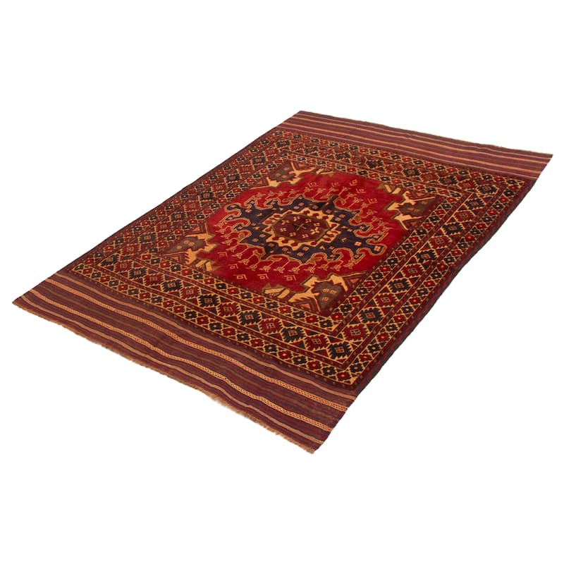 Teimani Red Rug 6'3" x 8'8" - 6'3 x 8'8