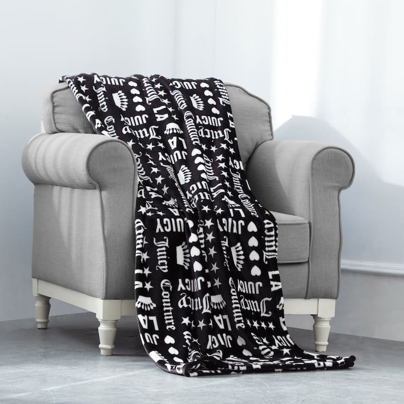 Juicy Couture Juicy Words 50" x 70" Plush Throw