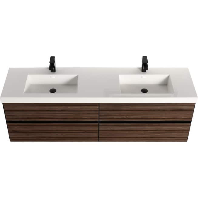 Blossom Annecy 72-Inch Floating Bathroom Vanity with Acrylic Sink