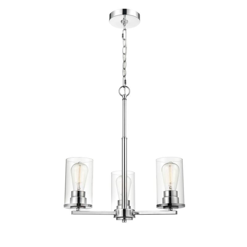 Millennium Lighting Verlana 3 Light Chandelier in Multiple Finishes with Clear Glass Shades