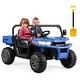 preview thumbnail 31 of 38, Gymax 12V 2 Seater Ride On UTV Dump Truck Remote w/ Electric Dump Bed