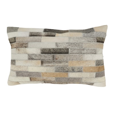 Soft and Cozy Hair On Leather Throw Pillow