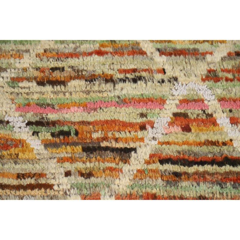 Trellis Moroccan Oriental Rug Handmade Living Room Wool Carpet - 6'6" x 9'9"