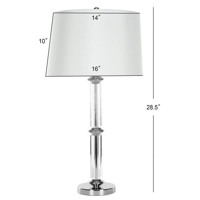 SAFAVIEH Lighting Idalina 30-inch Cylinder Glass Table Lamp (Set of 2) - 16" W x 16" L x 28.5" H - 16Wx16Dx29H