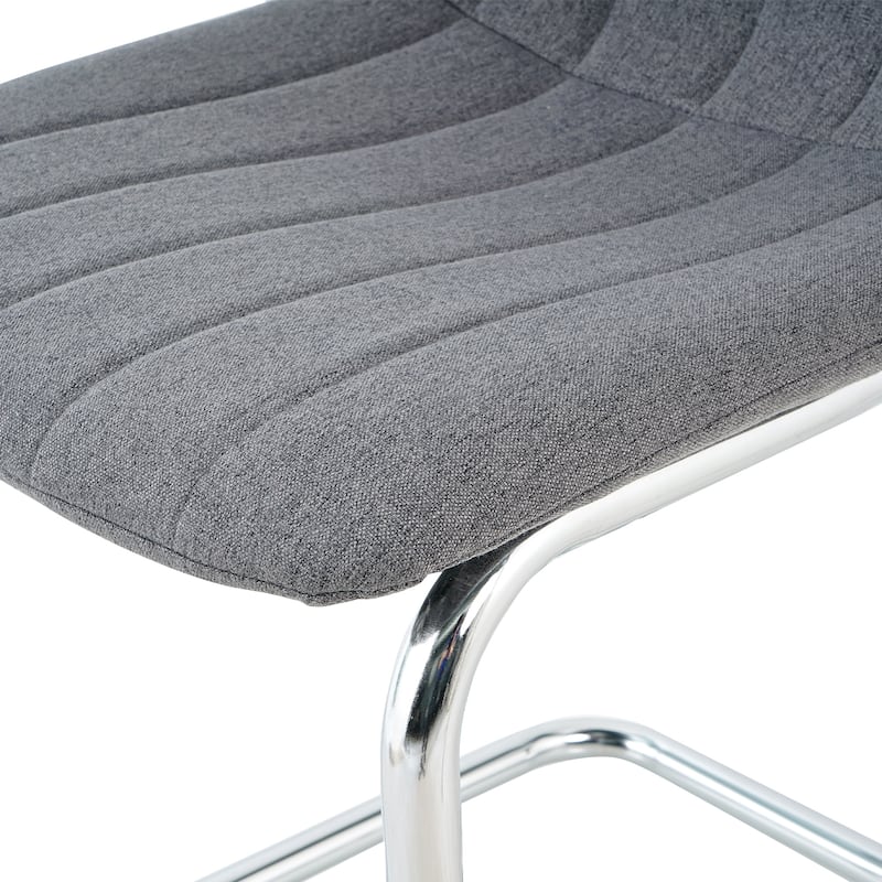 simple light luxury dining chair with metal leg Set of 4