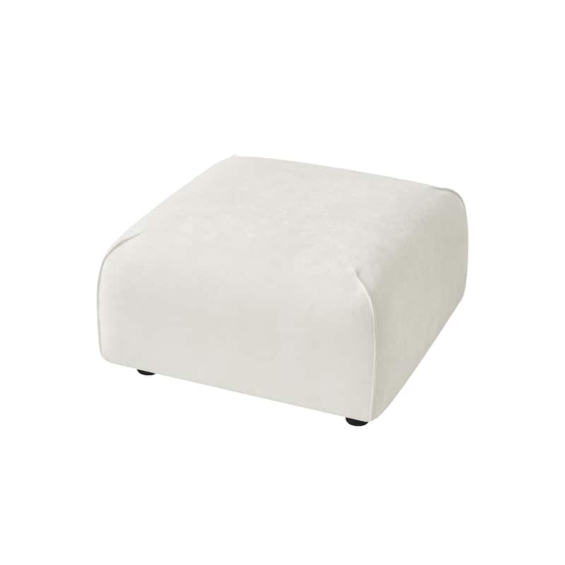 Christopher Knight Home - Marcella Modern Plush Upholstered Square Ottoman, Footrest, for Living Rooms, Bedrooms, Home Offices