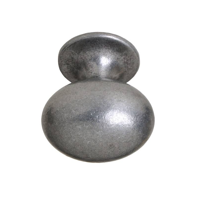 Utopia Alley Danbury Oval Cabinet Ring Pull Knob - Vintage Cabinet Antique Iron Hardware with Hand, Pull Knobs 1.3"