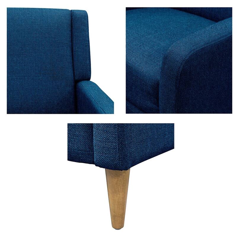 Upholstered Accent Armchair - Blue