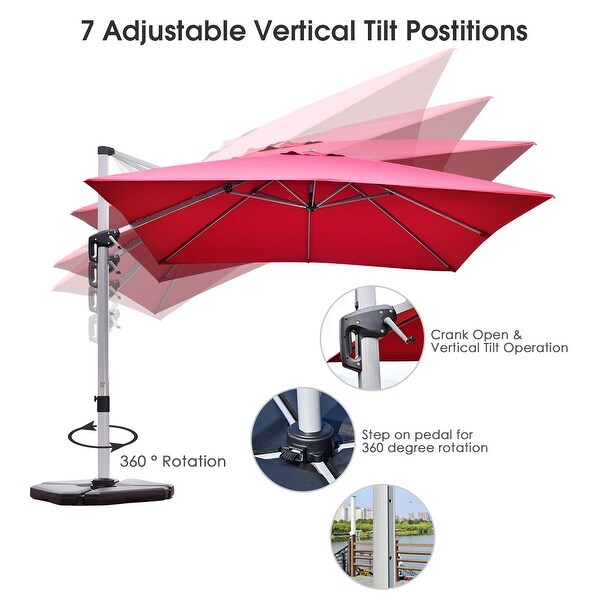 Rotating Offset Umbrella With Tilt Off 73 Buy