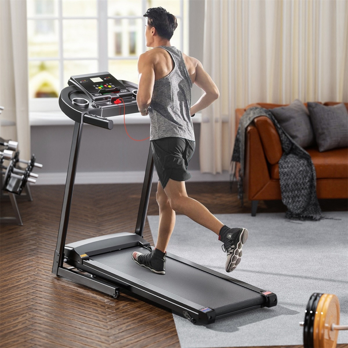 2.5 Hp Home Gym Hydraulic Folding Treadmill with Heart Rate Bluetooth Bed Bath Beyond 40107812
