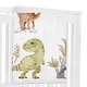 preview thumbnail 3 of 4, Sweet Jojo Designs Watercolor Dinosaur Dino Boy Baby Monthly Milestone Blanket Green Blue Modern Jurassic Nature Animal Steel