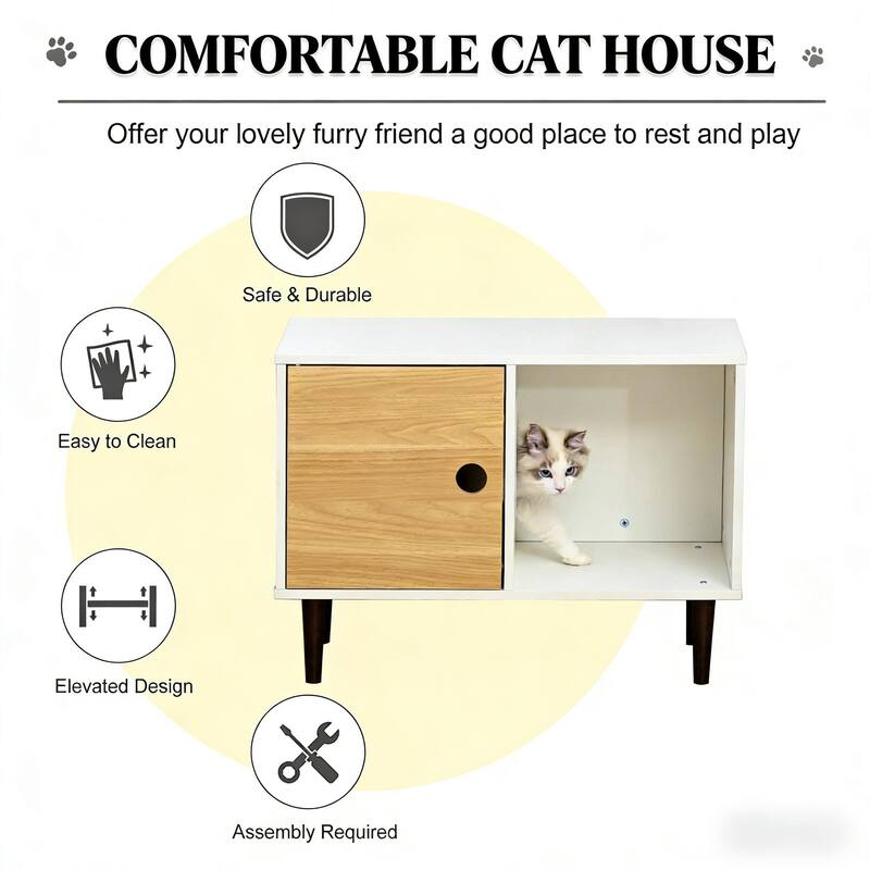 Elevated Pet House,Wooden Cat House