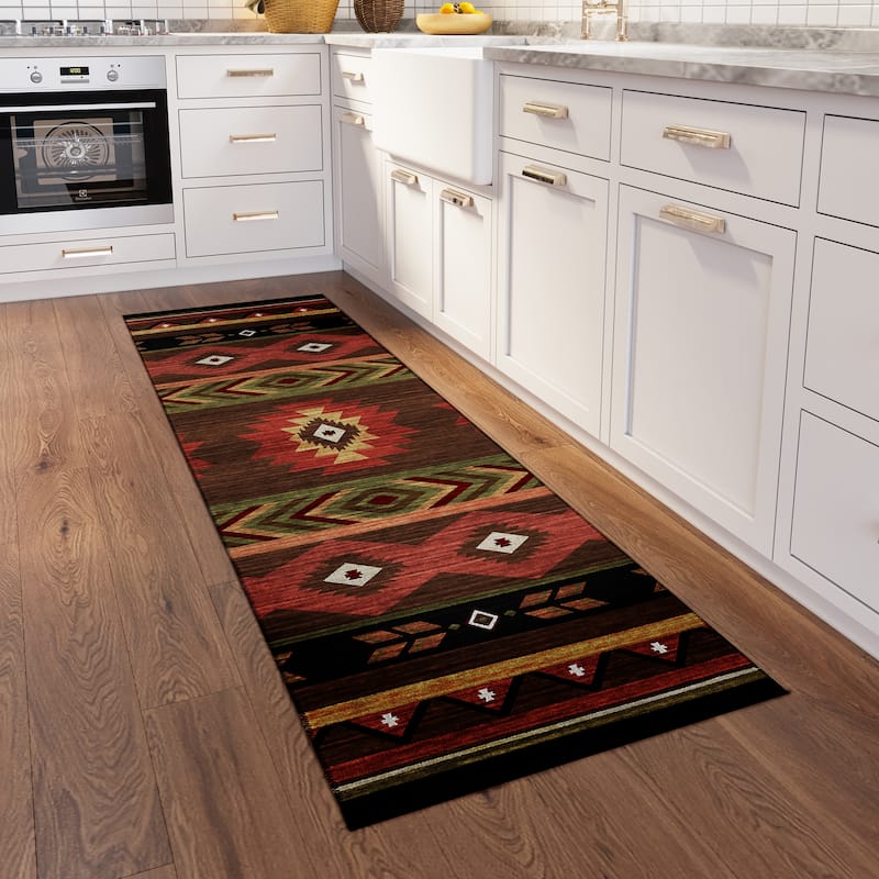 Indoor/ Outdoor Sonora Global Medallions Washable Rug