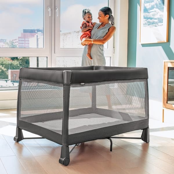 slide 2 of 10, Chicco Dash Instant Setup Playard, Charcoal