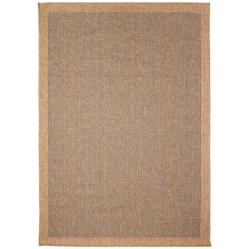 Liora Manne Sahara Texture Border Indoor/Outdoor Rug - 7'10" x 9'10" - Navy
