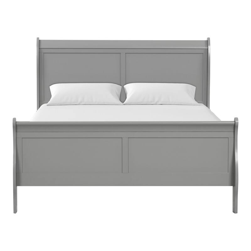 Furniture of America Mayday Contemporary Grey Solid Wood Sleigh Bed