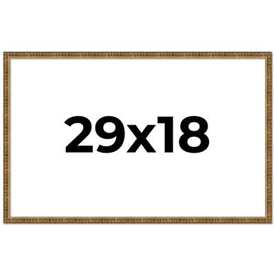 29x18 Frame Gold Kingsley Distressed Solid Wood Picture Frame Width