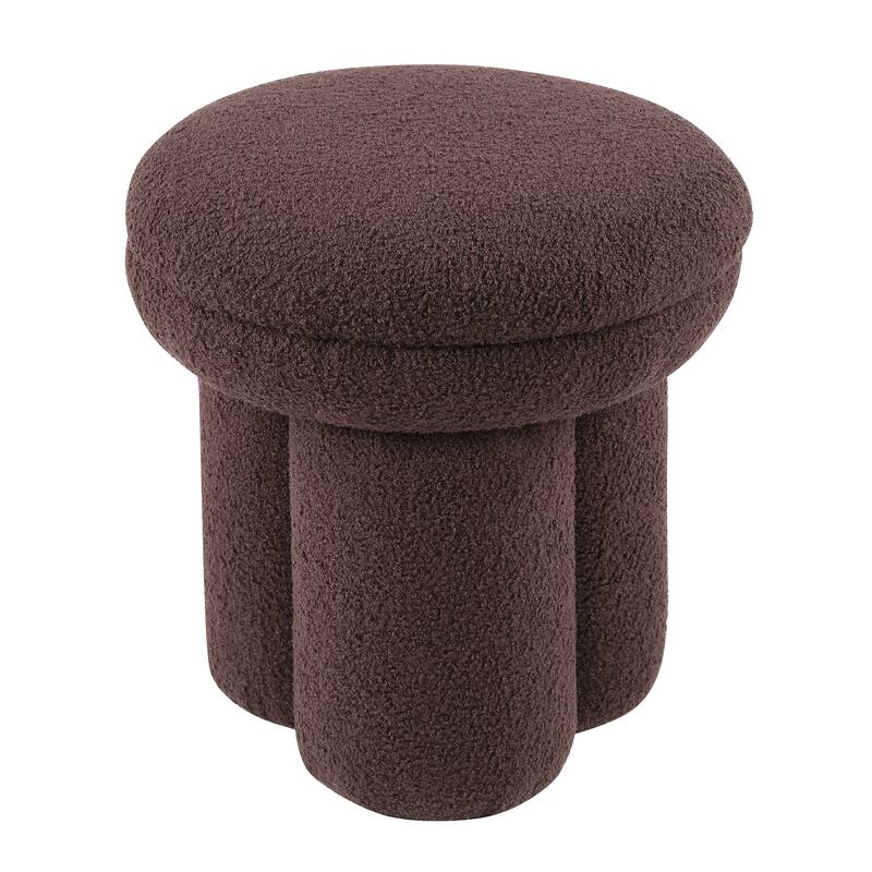 Furniture of America Ronan Modern 18-inch Mushroom Upholstered Ottoman