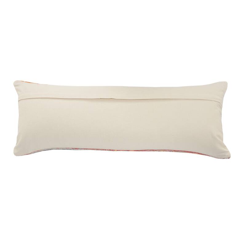 Sevita White Diamond Chevron Cotton Throw Pillow 18 inch
