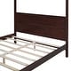 preview thumbnail 9 of 7, Black Queen SizeSolid Wood Canopy Platform Bed with Headboard and Footboard, Slat Support Leg