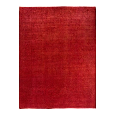 Vibrance, One-of-a-Kind Handmade Area Rug - Red, 9' 4" x 12' 5" - 9' 4" x 12' 5"