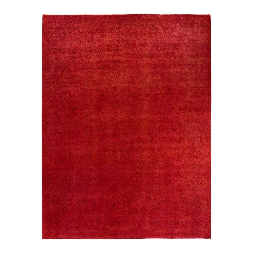 Vibrance, One-of-a-Kind Handmade Area Rug - Red, 9' 4" x 12' 5" - 9' 4" x 12' 5"