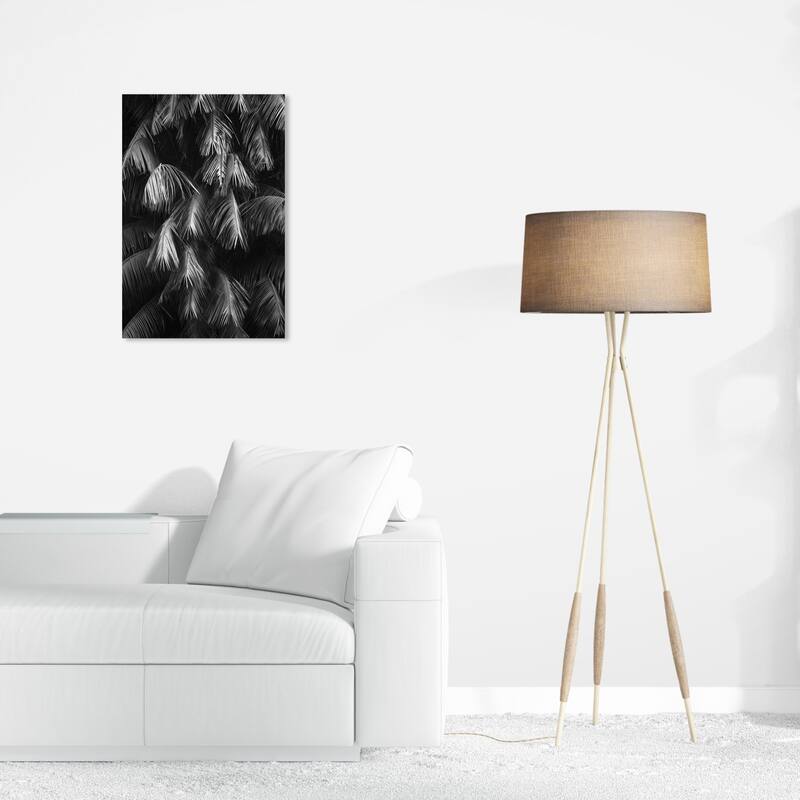 Wynwood Studio Canvas Floral and Botanical Las Palmas Black and Tropical Wall Art Canvas Print - 24 x 16