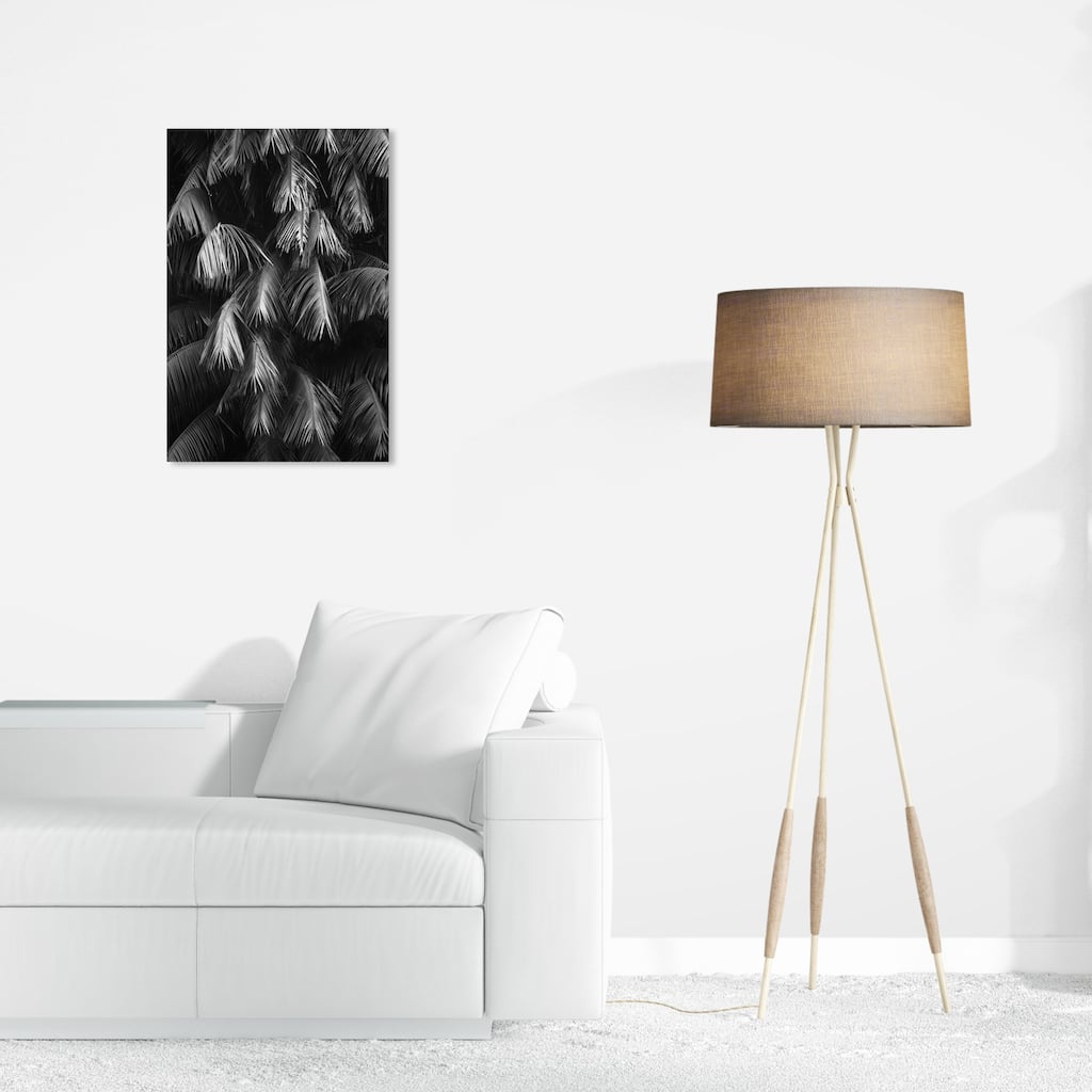 Wynwood Studio Canvas Floral and Botanical Las Palmas Black and Tropical Wall Art Canvas Print