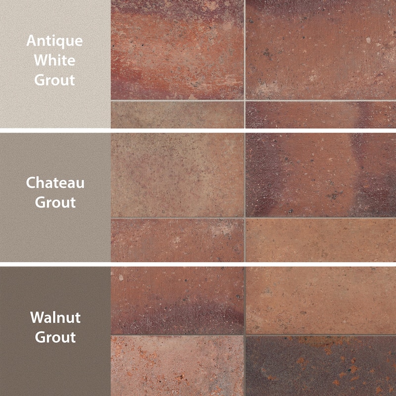 Merola Tile Atelier Rubina Brown 4-1/2" x 9-1/8" Porcelain Floor and Wall Tile