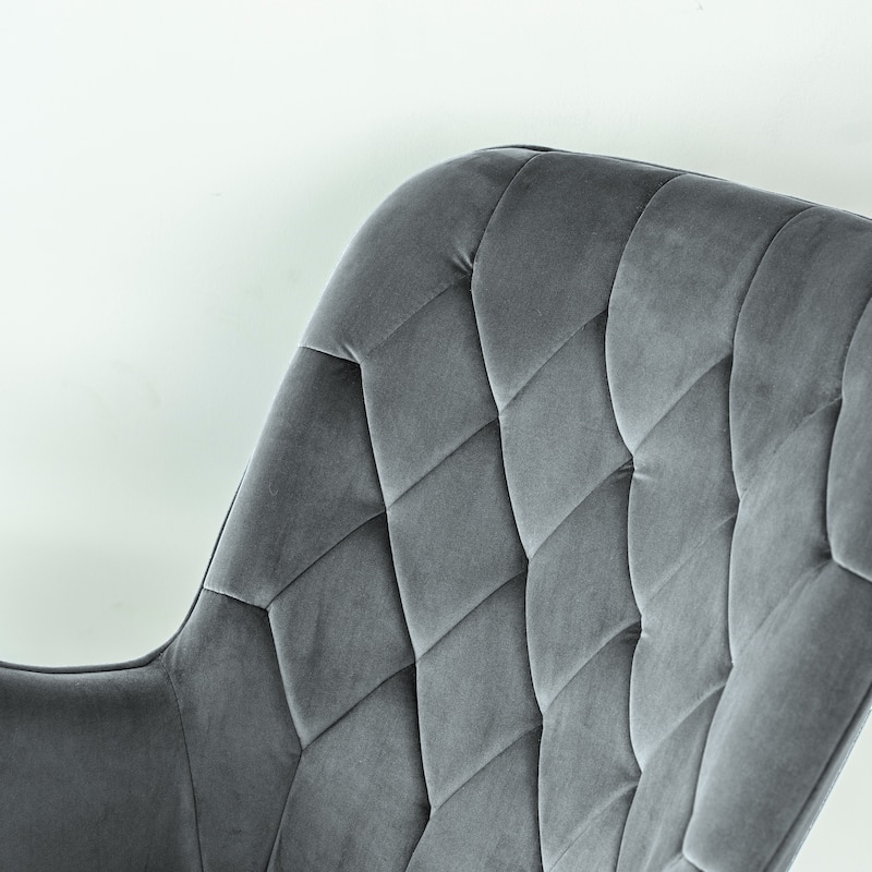 Salisbury Mid-Century Modern Velvet Rocking Chair