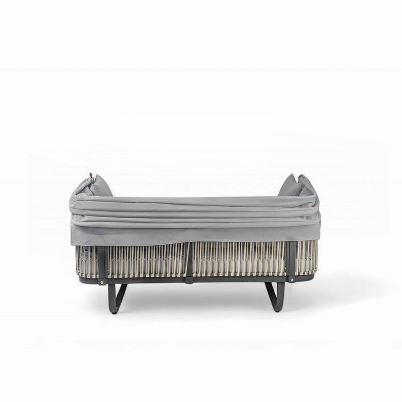 57" Outdoor Patio Daybed Rattan Daybed
