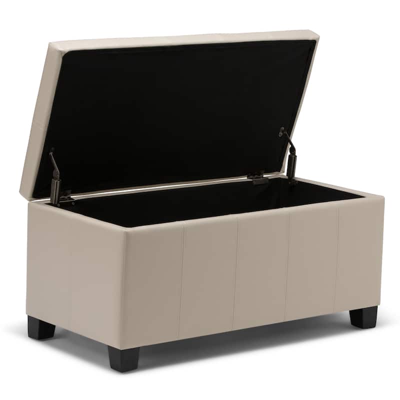 WYNDENHALL Lancaster 36 inch Wide Contemporary Rectangle Storage Ottoman