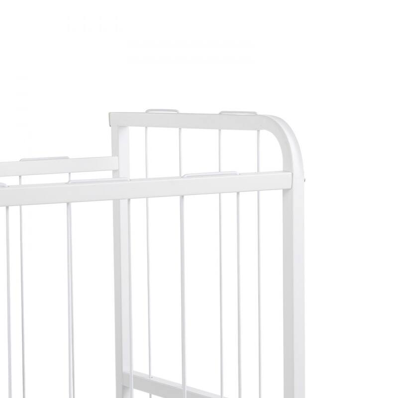 White Kids Toy Organizer with 4 Compartments and Metal Basket Top Shelf and Anti-Tip Design - 33.31 x 11.81 x 32.28 in