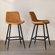 preview thumbnail 55 of 103, LUE BONA Modern Industrial Counter Stools Faux Leather Upholstered Counter Height Bar tools with Back