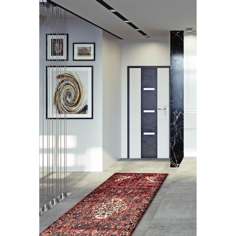 Andelz Red Rug 3'6" x 12'10" - 3'6 x 12'10