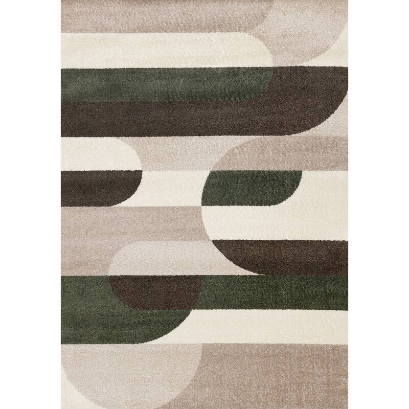 HomeRoots Geometric Modern Rectangle Area Rug - 5' X 8'