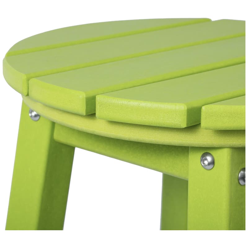 Laguna Hdpe All Weather Outdoor Patio 24" Round Counter Stool (Set Of 2)