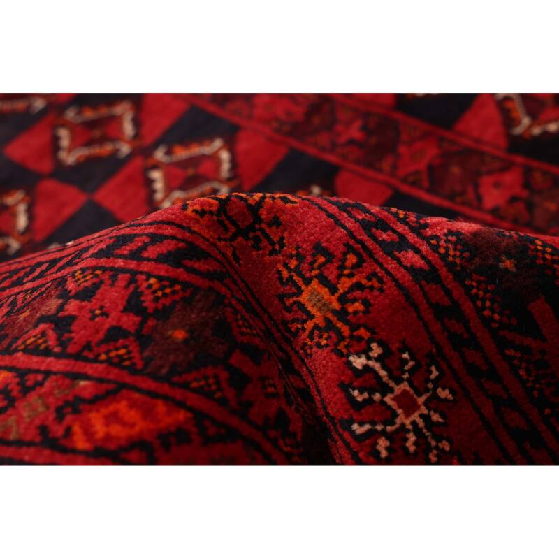 ECARPETGALLERY Hand-knotted Teimani Red Wool Rug - 3'11 x 6'3