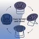 preview thumbnail 5 of 4, Urban Lifestyle Quilted Folding Saucer Chair
