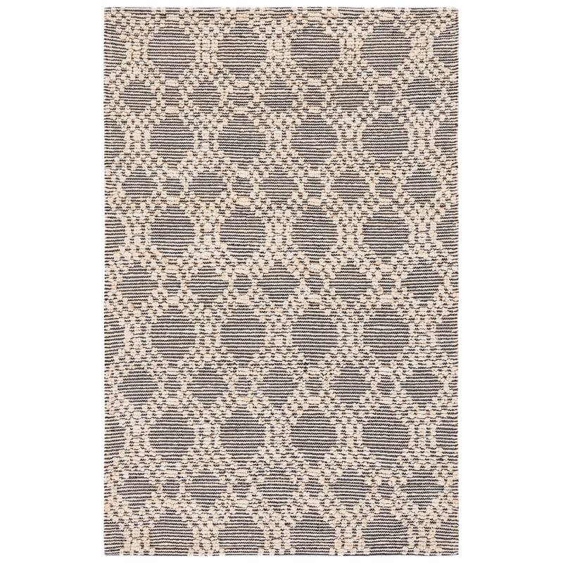 SAFAVIEH Flatweave Natural Fiber Dula Jute Rug - 6' Square - Blush/Black
