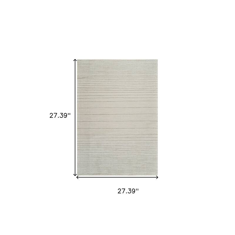 Beta Abstract Modern Non Skid Stain Resistant Woven Durable Area Rug By HomeRoots - 27.39' X '27.39' X '0.55