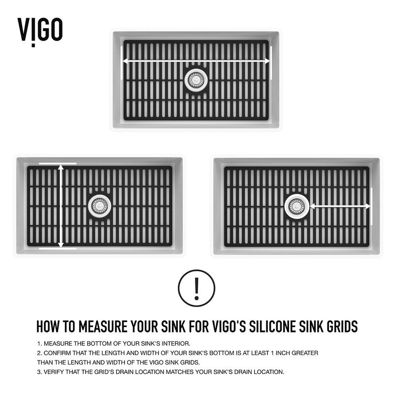 Vigo VGSG2718 Silicone Grid 23-3/4" L x 14-7/8" W Silicone Basin Rack