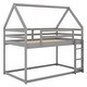 preview thumbnail 7 of 28, Low Bunk Design Twin over Twin Low Bunk Bed, House Bed with Ladder