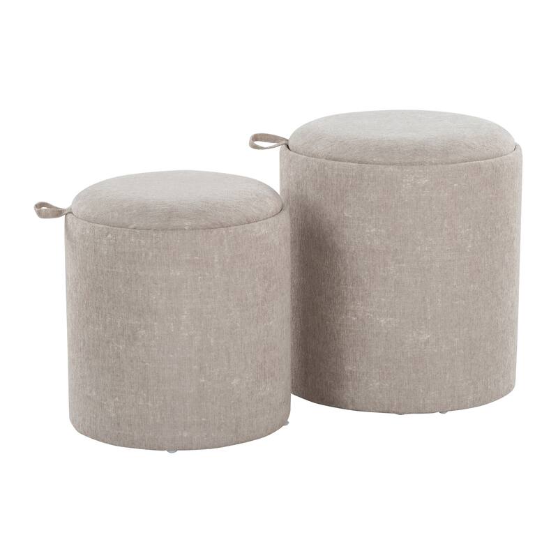 Carson Carrington Astrid Tray Top Nesting Ottoman Set