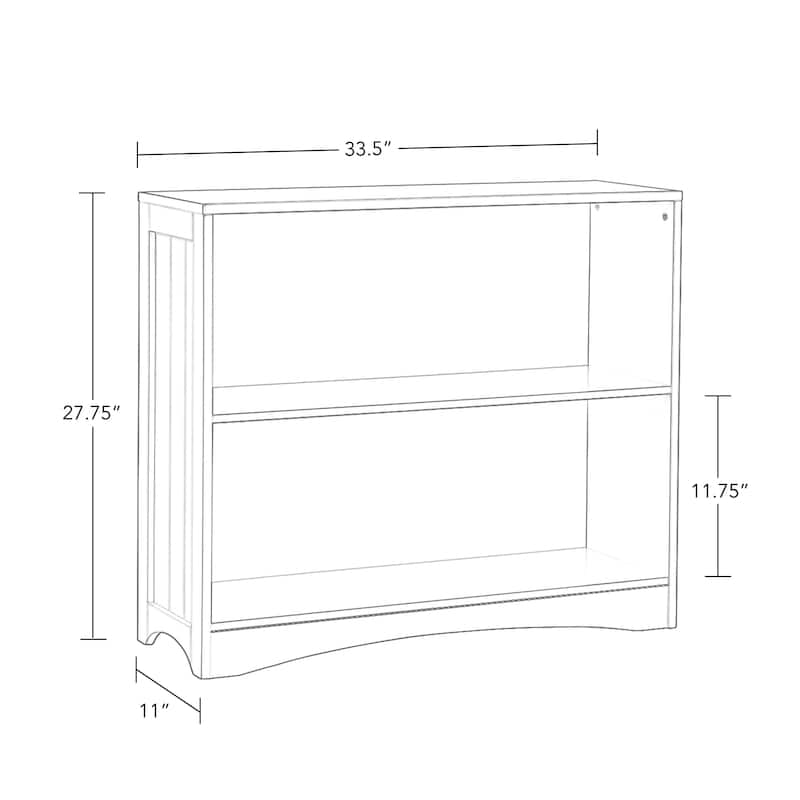 RiverRidge Kids Playroom Horizontal Toy Organizer Bookshelf with Open Storage Shelves