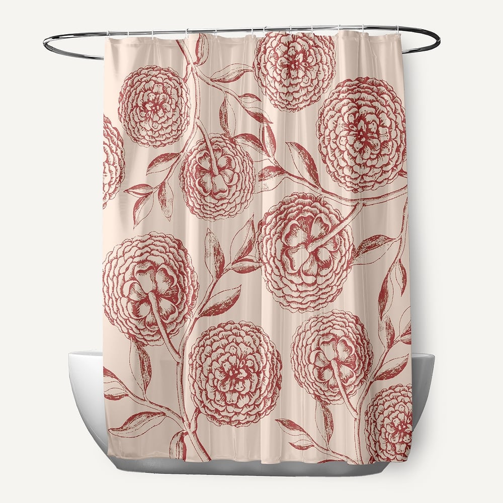 Antique Flowers Shower Curtain