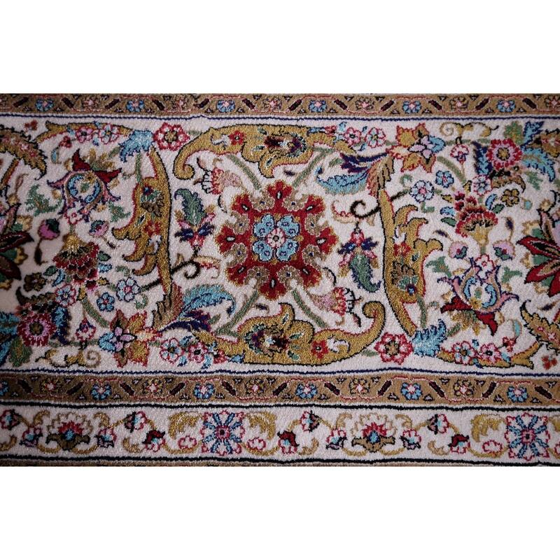 Turkish Tabriz Traditional Rug Machine Made Silk & Polyester Carpet - 5'1" x 7'5"