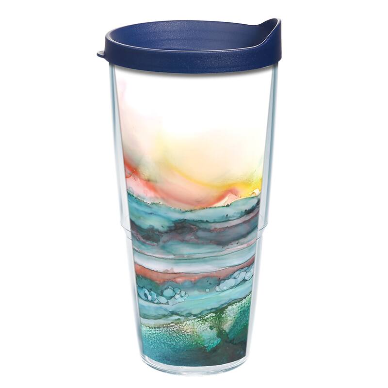 Tervis Inkreel - Coral Stretch Made in USA Double Walled Insulated Travel Tumbler, Classic - 24oz
